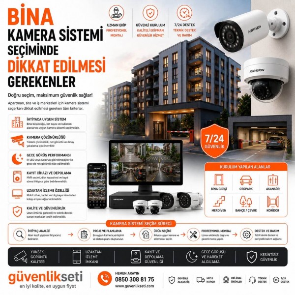 Bina Kamera Sistemi Seçiminde Dikkat Edilmesi Gerekenler